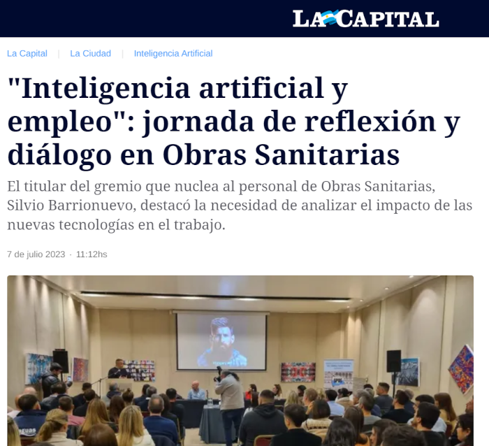 «Inteligencia artificial y empleo»: jornada de reflexión y diálogo en Obras Sanitarias