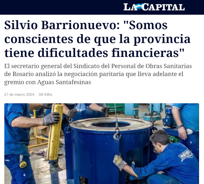 Silvio Barrionuevo: «Somos conscientes de que la provincia tiene dificultades financieras»